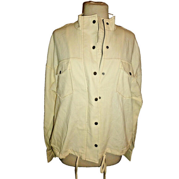 NWT Blu Pepper Plus Ivory Cream Lightweight Jacket Coat Bohme  L Large - Picture 1 of 8